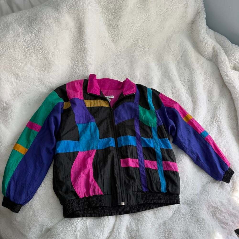 Vintage chaver 80s90s colorblock windbreaker